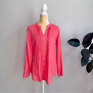 Malvin pintuck linen button down shirt